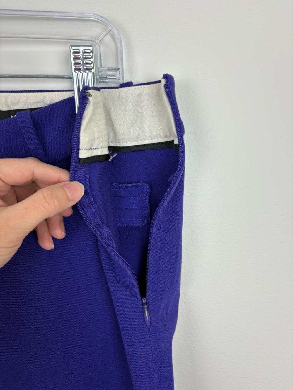 J. Crew Stretch Minnie Pants in Royal Purple size 8 side zip - Picture 4 of 8